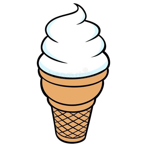 Ice Cream Cone Vector Illustration Ice Cream Cone Drawing Ice Cream