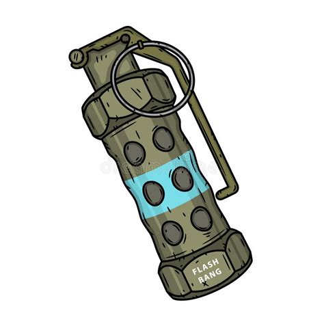 Flash Grenade Vector Illustration Isolated On White Background Stock