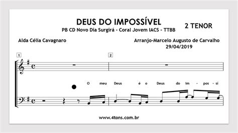 Ttbb T Deus Do Imposs Vel Tenor Midi Youtube