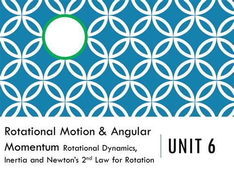 UNIT 6 Rotational Motion Angular Momentum Rotational Dynamics