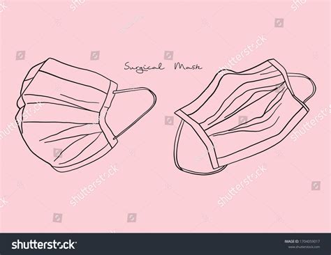 Vector Illustration Surgical Mask Face Mask Stock Vector Royalty Free 1704059017 Shutterstock