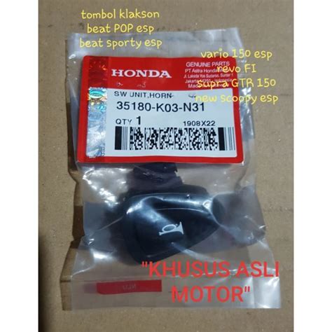 Jual AHM Tombol Klakson K03 SWITCH UNIT HORN Sakelar Klakson Saklar