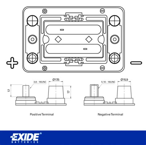 BATERÍA EXIDE AGM MARINE LEISURE EM1000 50Ah 800A