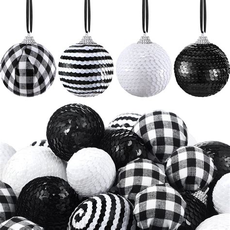 Amazon Liliful Pcs Christmas Buffalo Plaid Fabric Ball With