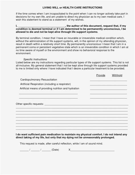 Free Last Will And Testament Templates - A “Will” - Pdf | Word - Free ...