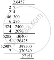 Find the Square Root the Following Correct to Three Places of Decimal. 7 - Mathematics | Shaalaa.com