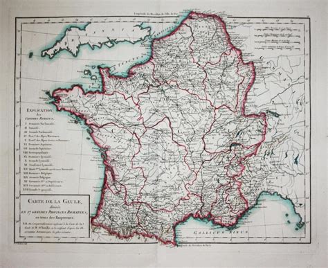 Carte De La Gaule Divis E En Grandes Provinces Romaines Gaule