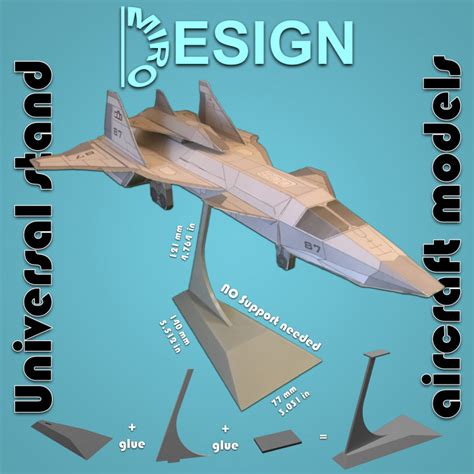 3D Printable Universal Stand for Aircraft Models by Miroslav Vybíral