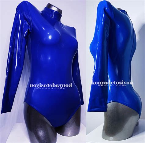 Postage 210 Jpy GN71EXL Super Lustre PVC Raver Made High Leg Leotard