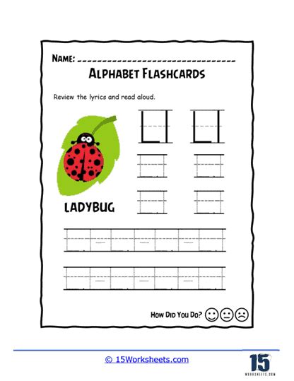 Alphabet Flashcards Worksheets - 15 Worksheets.com