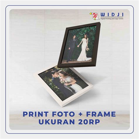 Jual Paket Cetak Ukuran 20RP 50X70 Bingkai Laminasi Frame