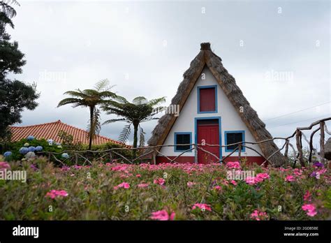 Santana, Madeira Island - 08/29/2020: traditional houses in eastern ...