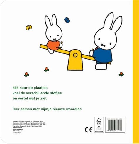 Nijntje Voelboek Woordjes Leren Dick Bruna Kartonboekje