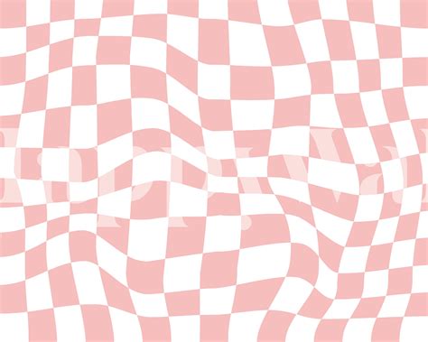 Pink Retro Checkered Wallpaper Vibrant 90s Style Design