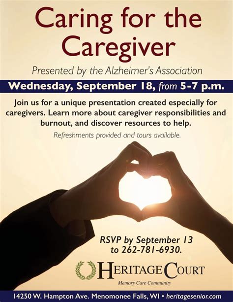 Caring For The Caregiver Heritage Menomonee Falls