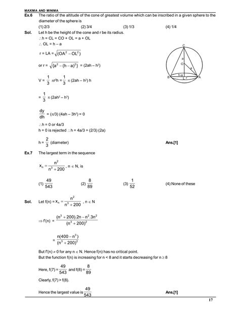 Maxima And Minima Notes Class Iit Jee