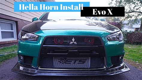 Hella Horn Install Evo X Youtube