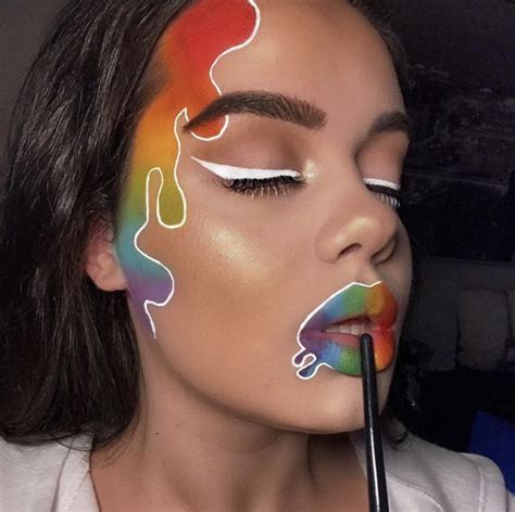 Pin By Spici On Makeup Time Pride Makeup Crazy Makeup Creative