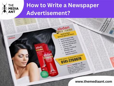 How To Write A Newspaper Advertisement