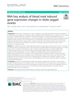 Fillable Online Rna Seq Analysis Of Blood Meal Induced Gene Expression