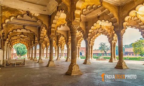 Agra Fort Diwan I Aam Mughal Architecture Hall India Stock Photo