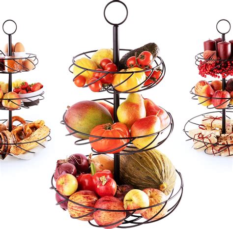 Marks Rivers Obst Etagere 3 Stöckig XL Super Stabile Obstschale