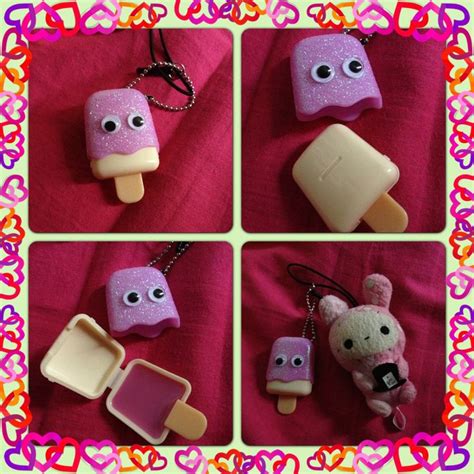 Popsicle shaped charm. It's an undercover lip balm!! Found at Claire's ...