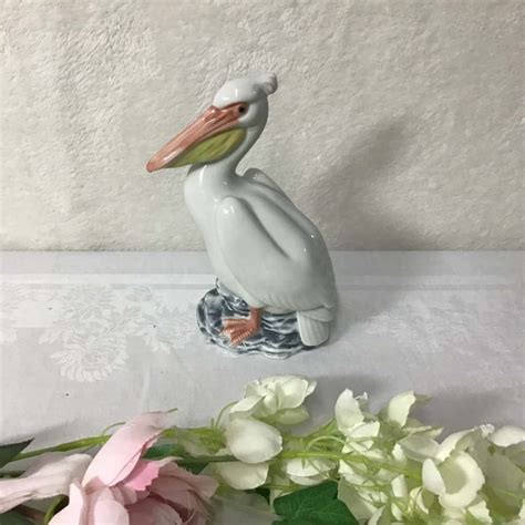 White Ceramic Pelican Ornament