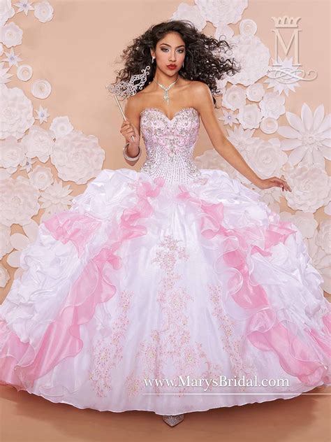 Mary S Baby Pink Quinceanera Dresses New Sweetheart Beaded