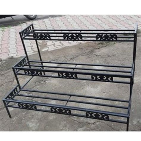 Three Step Wrought Iron Flower Pot Stand At Rs