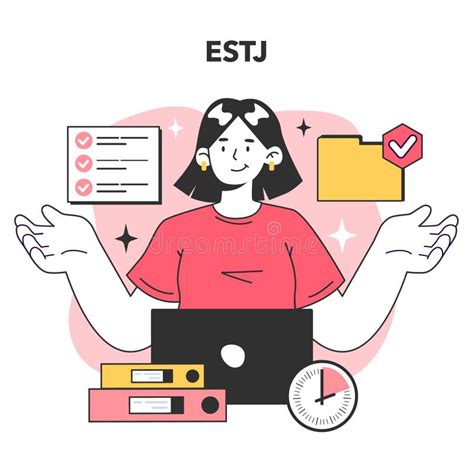 Estj Mbti Type Logical Organized And Results Driven Character Stock