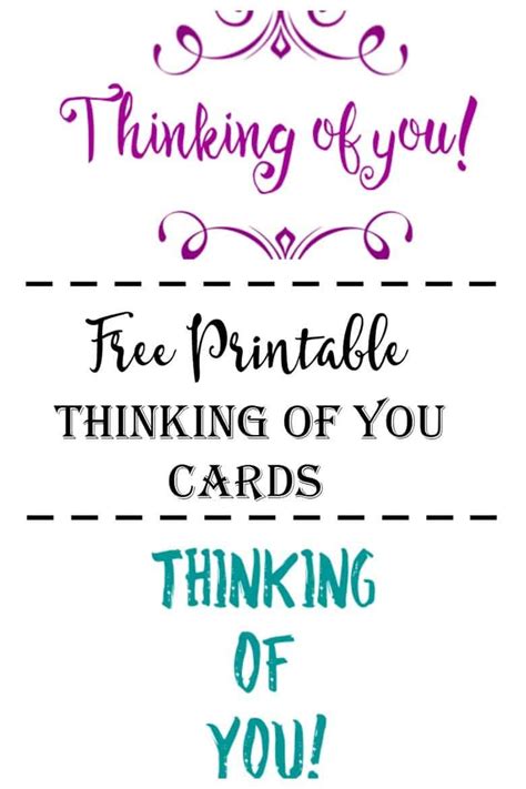 Free Printable Thinking Of You Cards