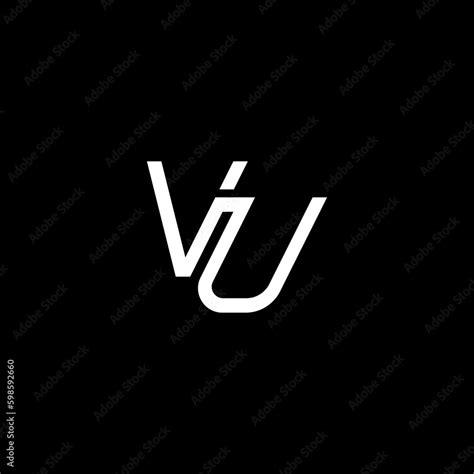 Vu Logo Vu Monogram Initial Vu Logo Letter Vu Logo Icon Vector