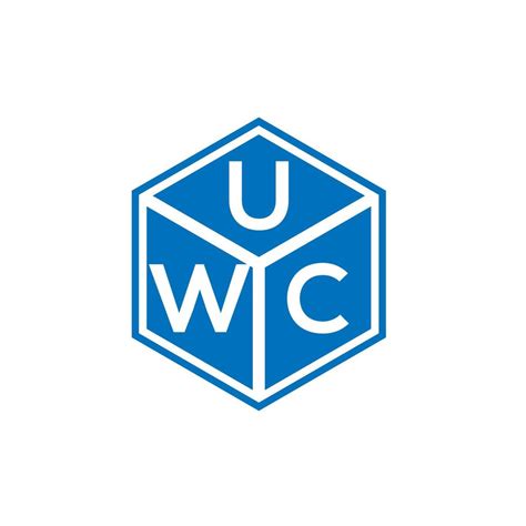 Diseño De Logotipo De Letra Uwc Sobre Fondo Negro Concepto De Logotipo