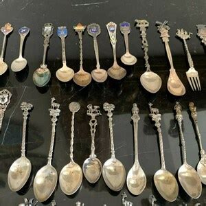 Vintage Silver Souvenir Spoons And Forks Grams Etsy