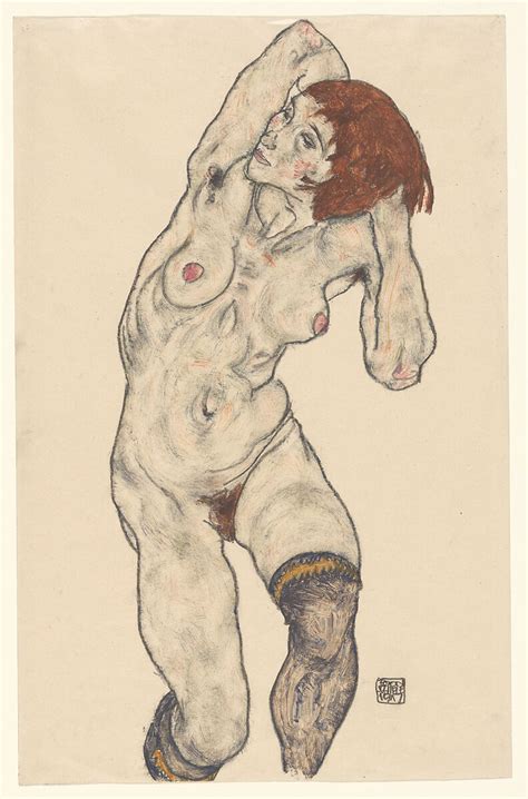 Egon Schiele Nude In Black Stockings The Metropolitan Museum Of Art