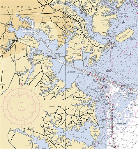 Patapsco River Maryland Nautical Chart Mixed Media By Sea Koast Pixels