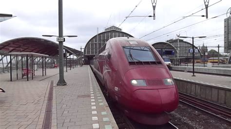 Thalys Vertrekt Van Station Amsterdam Centraal Naar Parijs Youtube