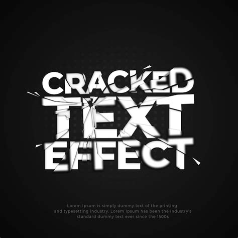 Premium Psd Cracked Glass Text Effect