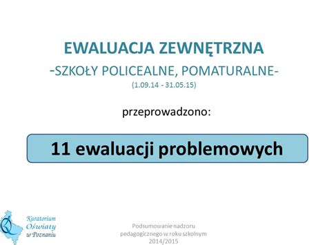 Podsumowanie Nadzoru Pedagogicznego W Roku Szkolnym Ewaluacje