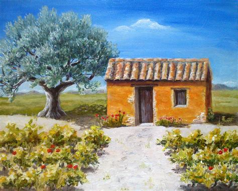 Le Cabanon Dans Les Vignes Peinture Par Brigitte Dumont Artmajeur