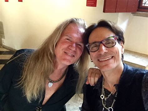 Steve Vai And Adrian Vandenberg During The European Guitar Award On