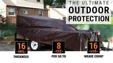 Xpose Safety Super Heavy Duty Mil Brown Poly Tarp Cover Thick