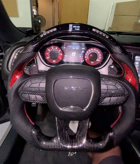 2015-24 Dodge Charger / Challenger LED Carbon Fiber Steering Wheel ...