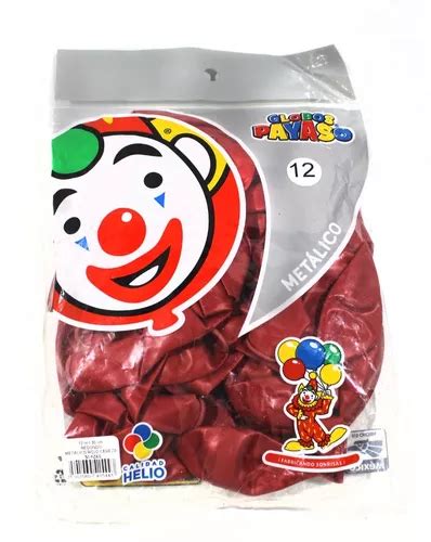 Globo Payaso Met Lico Rojo Cereza De Piezas Mercadolibre