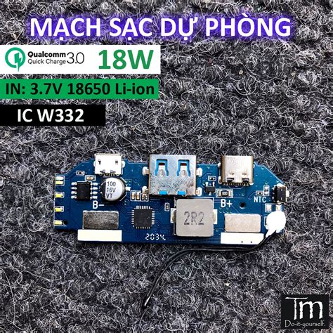 Mạch Sạc Dự Phòng Sạc Nhanh QC3 0 Chip W332 P153D Shopee Việt Nam