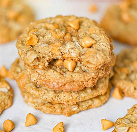 Chewy Butterscotch Oatmeal Cookies - The Baking ChocolaTess