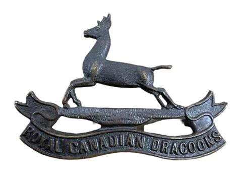 Ww1 Canadian Cef Officers Bronze Dragoons Rcd Cap Badge Insignia £9415