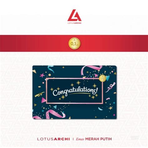 Jual Logam Mulia Lotus Archi Gr Congratulations Shopee Indonesia