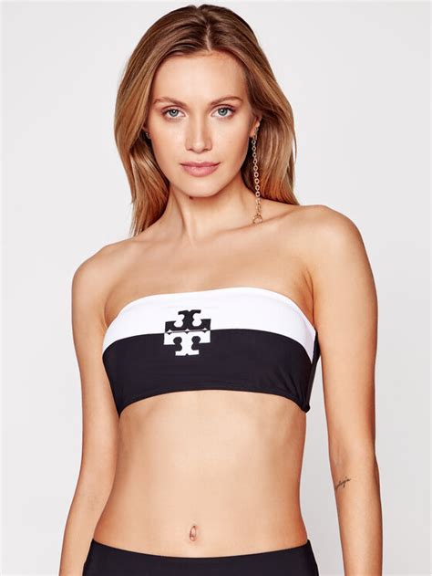 Tory Burch Góra od bikini Color Blocked 83172 Czarny Modivo pl